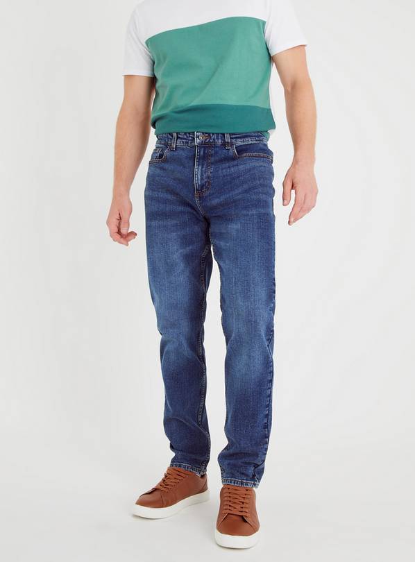 Midwash Denim Slim Fit Jeans With Stretch 44R